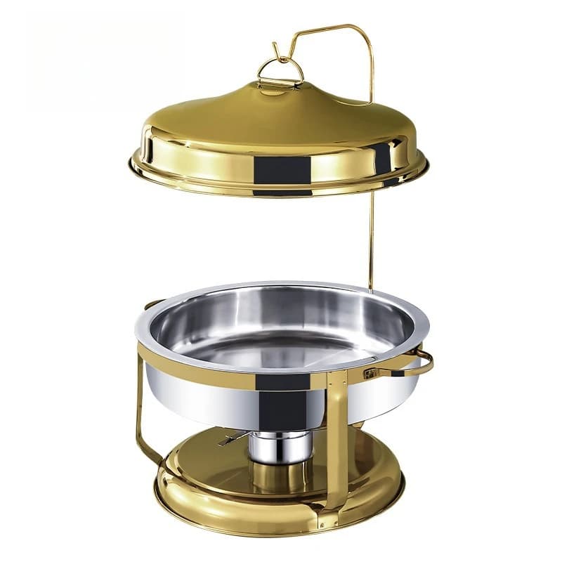 Round hanging cover type buffet food warmer set chafing buffet dish