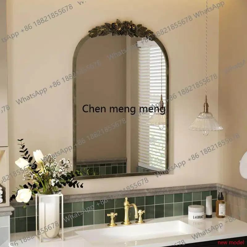 retro full body, home wall-mounted full-length mirror, floor-to-ceiling clothing store change, simple decorative mirror  AB
