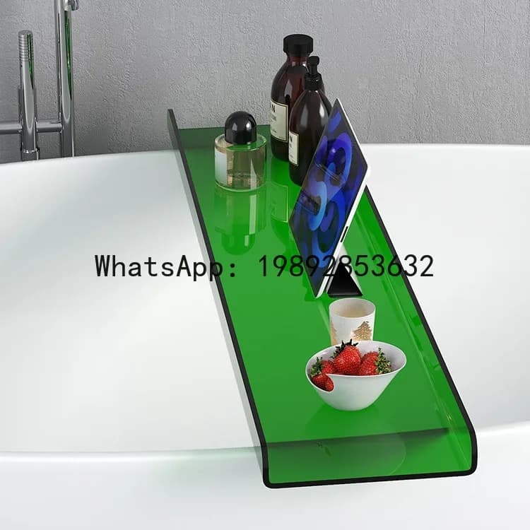 P4-1 household acrylic one-word storage bracket transparent bathroom waterproof tray