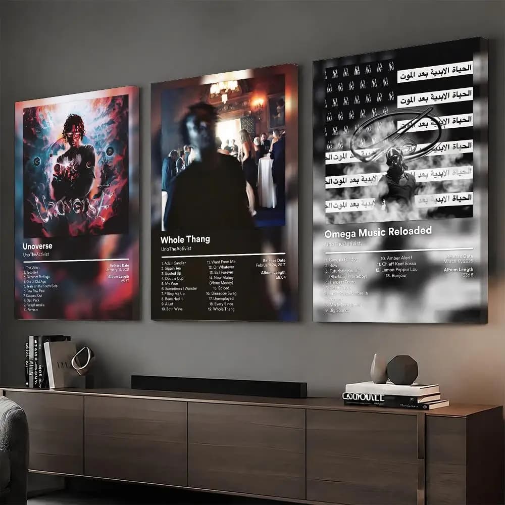 U-UnoTheActivist Music Album Painting Calligraphy HD Modern Style Inner Frame Canvas Poster Bedroom Room Hallway Wall Art Decor