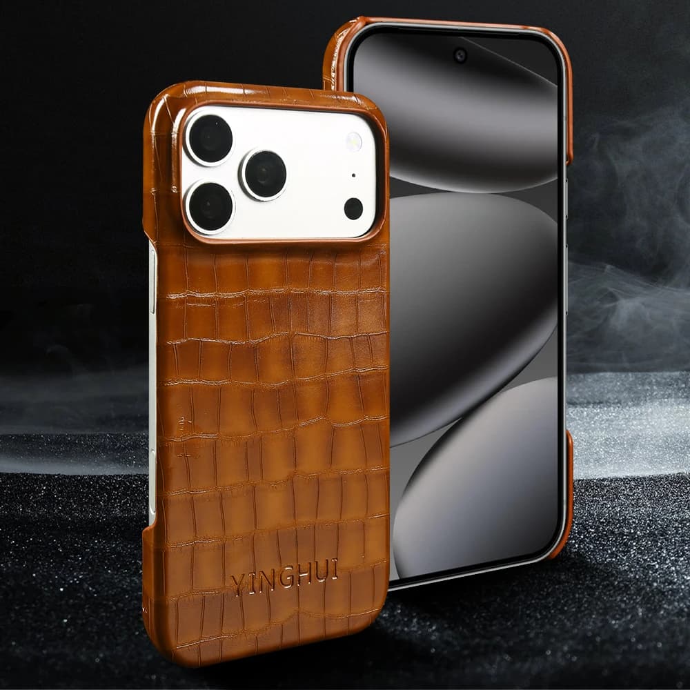 Luxury Crocodile Leather Case For iphone 17 18 Pro Max Air 17e 16e 16 15 14 Plus 13 Mini 12 Pro Max Phone Case Back Cover Fundas
