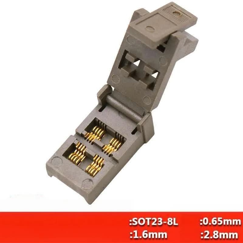 SOT23-8L flip type aging test seat spacing 0.65MM chip testing fixture chip burning base