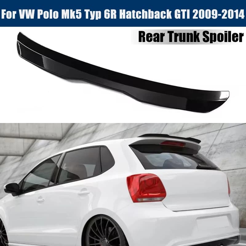 Rear Trunk Spoiler Roof Wing Racing Sport Splitter Exterior Part For Volkswagen VW Polo Mk5 Typ 6R Hatchback GTI 2009-2014
