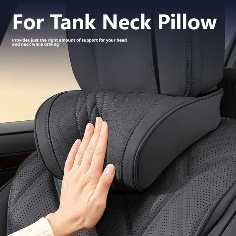 Luxury Memory Foam Nappa Leather Car Lumbar Support For Tank 500 Hi4 500 PHEV 700 Hi4 800 400 HEV PHEV 300 Car Headrest Pillow