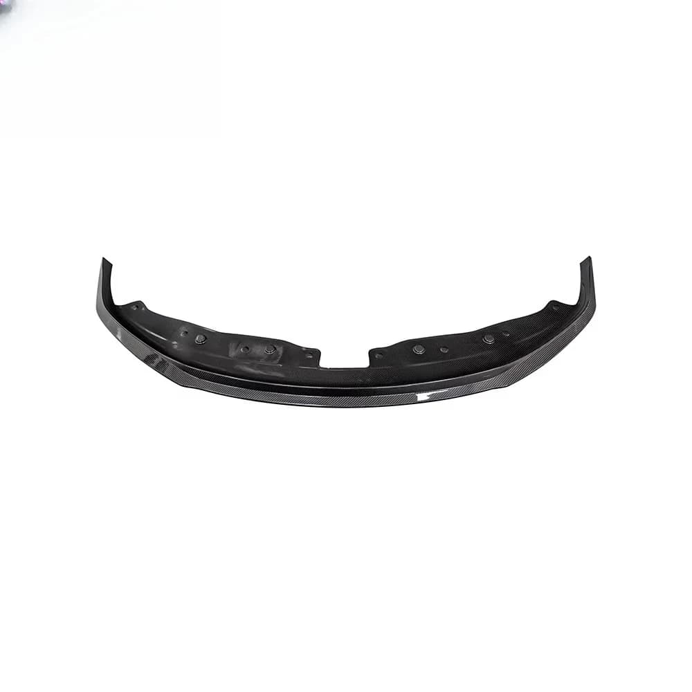 Dry Carbon Fiber V Style Front Bumper Lip Spoiler Premium for Tesla Model S Plaid