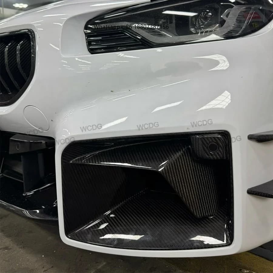 TRE Style Carbon Fiber Front Vent Cover forBMW G87 M2 Coupe 2023+ Front Bumper  Air Intake Vents Cover Car Bodykit