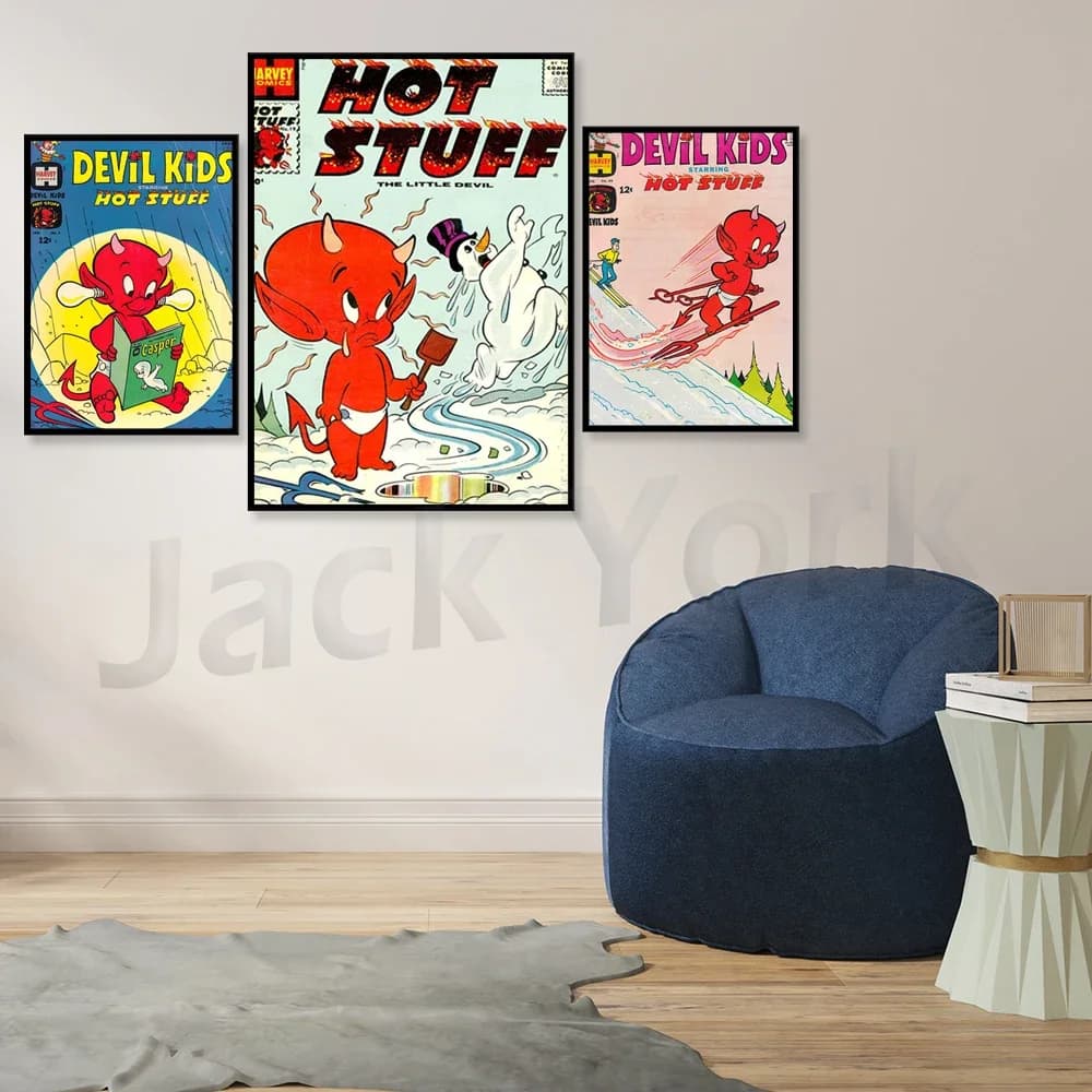 Vintage Devil Cover Poster , Edgy, Magazine Cover, Wall Art, Aesthetic,