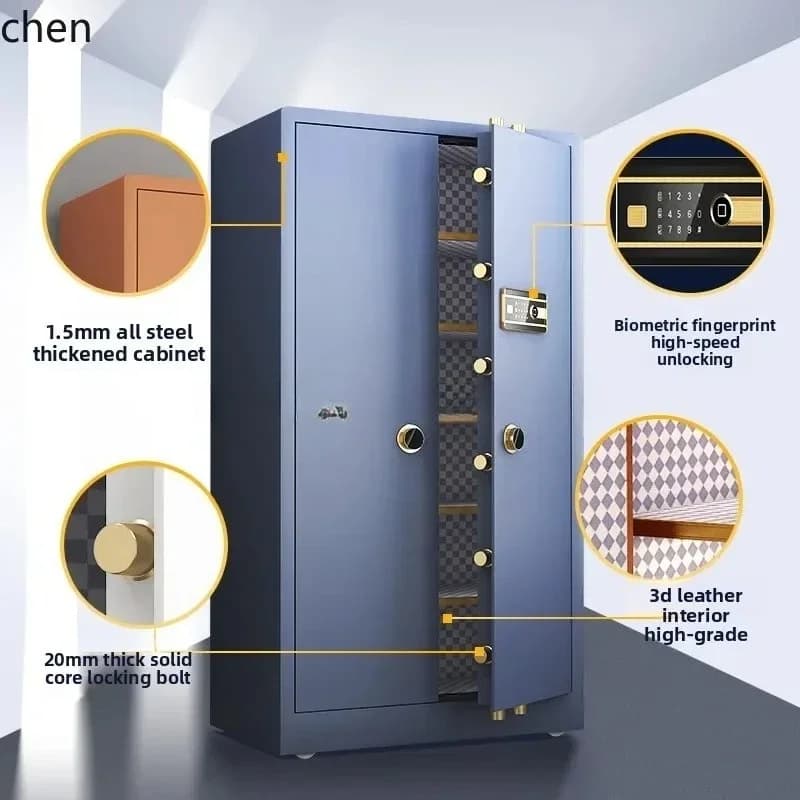 TQH7.2 Fingerprint Password Cabinet Large Capacity Household Safe All-Steel Anti-Theft Office File Cabinet