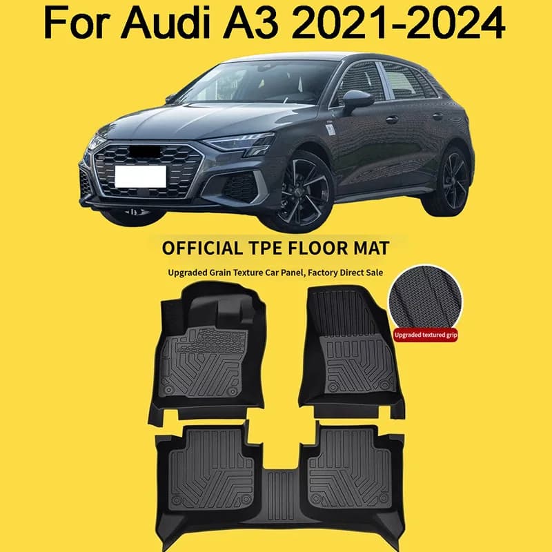 Car mat full sets For Audi A4L 2009-2016 LHD Car TPE Floor Mats Waterproof Carpets Protection Anti-scratch Interior Accessories