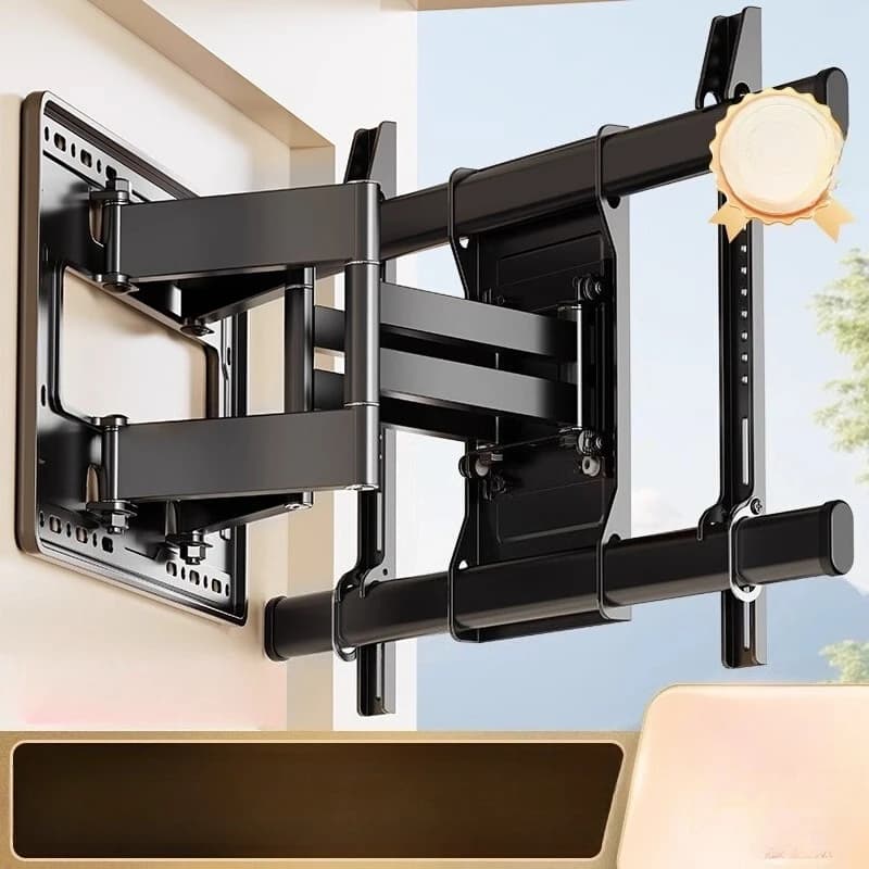 Embedded folding rotating wall-mounted solid shaft in TV telescopic hanger