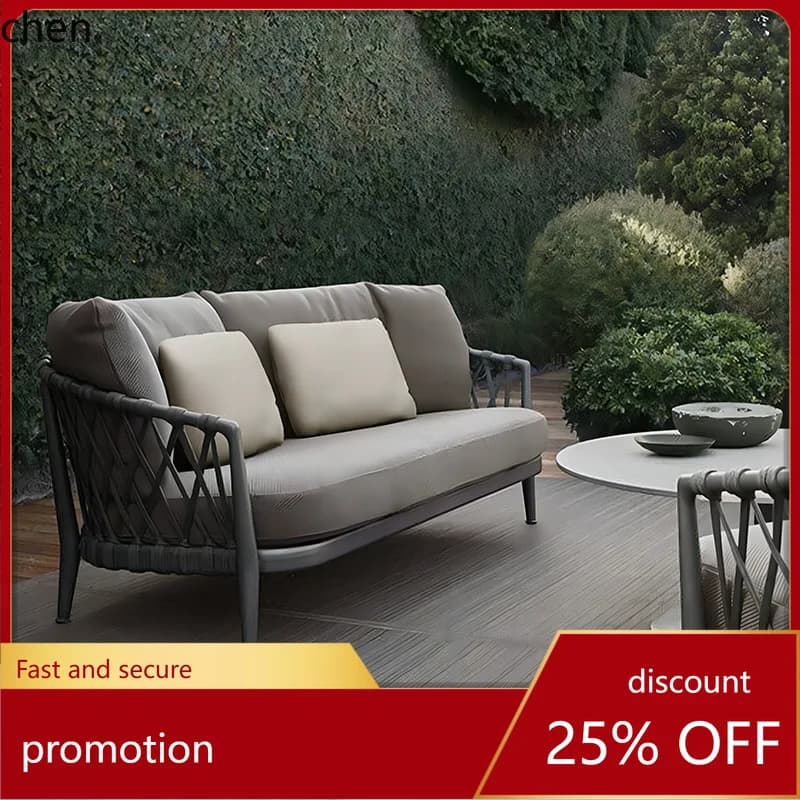 HT Outdoor Furniture Leisure Scenic Area Simple Balcony Outdoor Sofa Courtyard Homestay Waterproof Sunproof