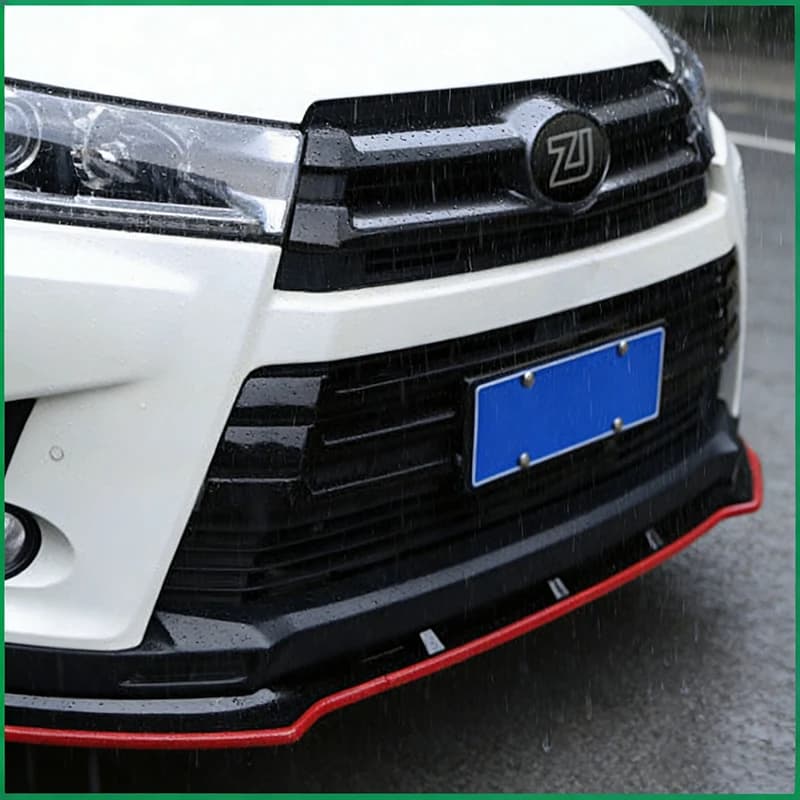 Car Styling For Toyota Highlander Kluger 2017-2019 Front Bumper Lip Diffuser Protector Cover Trim Strip Auto Accessories