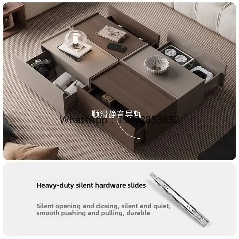 A1  Modern Minimalist Light Luxury Square Storage Coffee Tle Living Room Home Sofa Side Cinet