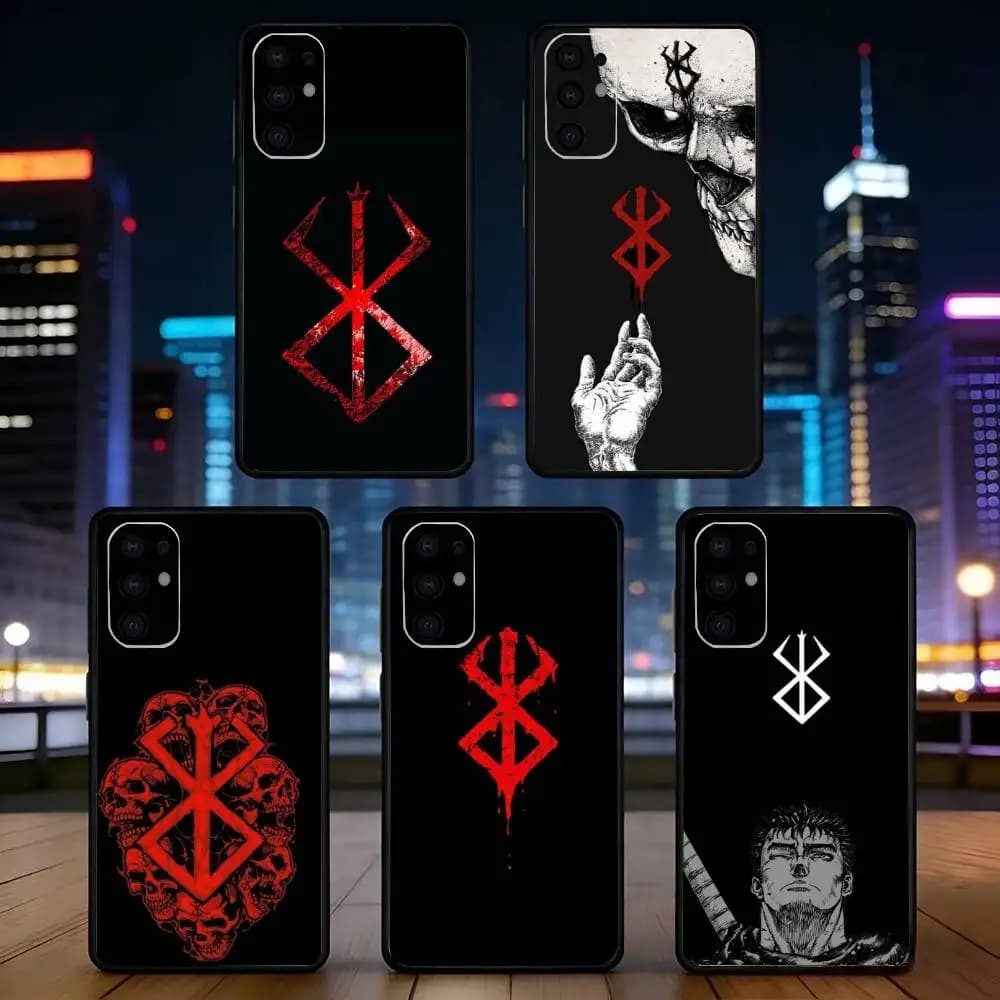 Japanese Berserk Comics Anime Phone Case For Samsung S25,S24,S21,S22,S23,S30,Ultra,S20,Plus,Fe,Soft Silicone Black Cover