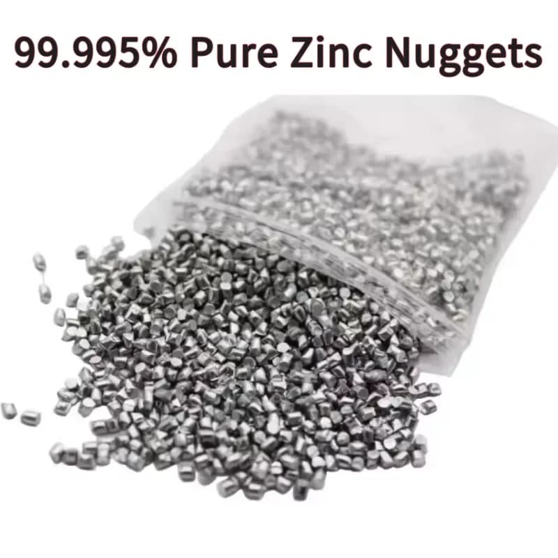 99.995% Pure Zinc Nuggets, 100g-1kg High Purity Zinc Granules For Industrial Manufacturing, Lab Use