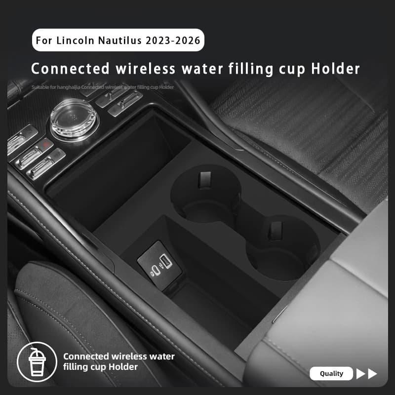 For Lincoln Nautilus 2023-2026 Center Console Water Cup Holder Shock Silicone Storage Box Organizer Tray Interior Accessories