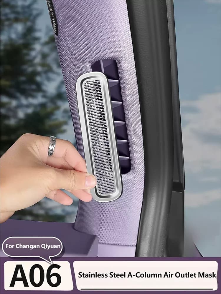 For Changan Qiyuan Nevo A06 2026 2027 DIY metal patch for A-pillar air outlet protective cover of car interior decoration access
