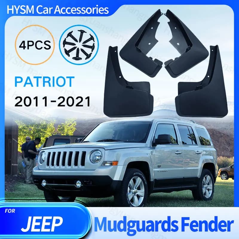 Mudguard Splash Guards Car Mud Flaps Auto Exterior Parts For JEEP Patriot 2011-2021 Black ABS 4PCS Set