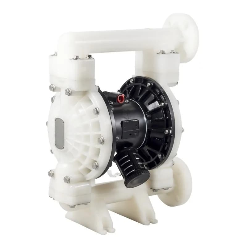 GK 1-1/2" Inch 40mm PVDF Fluoroplastic Pneumatic Diaphragm Pump Self-Priming Sewage Pump Strong Acid Alkali Resistant