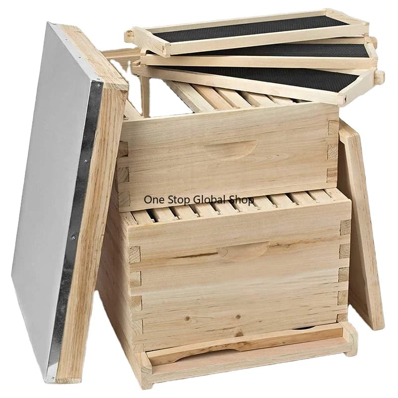 Factory Price Chinese Fir 10 Frame Langstroth Beehive Kit Bee Hives