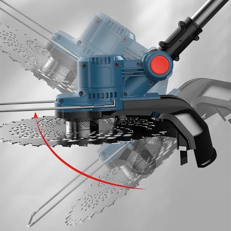 Cordless Lawn Mower Brushless Motor Electric Grass Trimmer Adjustable Length Angle Telescopic Pruning Garden Tools Wire Wheel