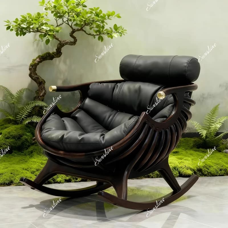 Household small apartment balcony leisure rocking chair, single recliner, leisure chair