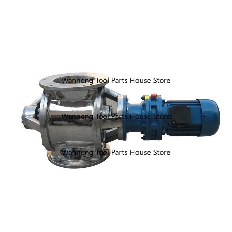 Customized Industrial Casting Steel Rotary Airlock Discharge Valve Solenoid/Electric Powered Angle Structure Base Media Brass