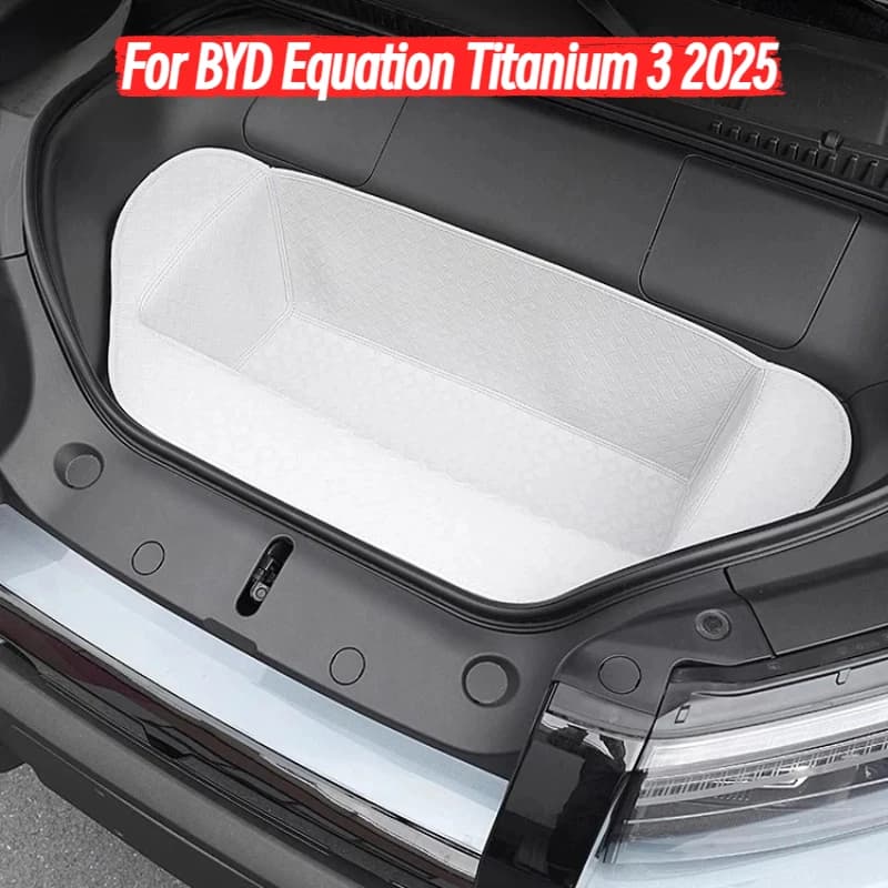 For BYD Equation Titanium 3 2025 Front Trunk Mats Leather Anti-dirty Storage Box Anti-slip Pad Interior Tidying Accessories