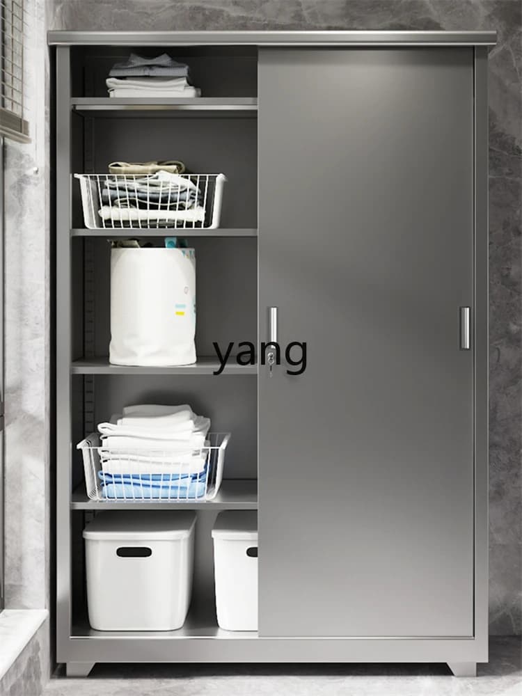 Ltt stainless steel outdoor balcony storage shoe cabinet sundries storage cabinet household large capacity