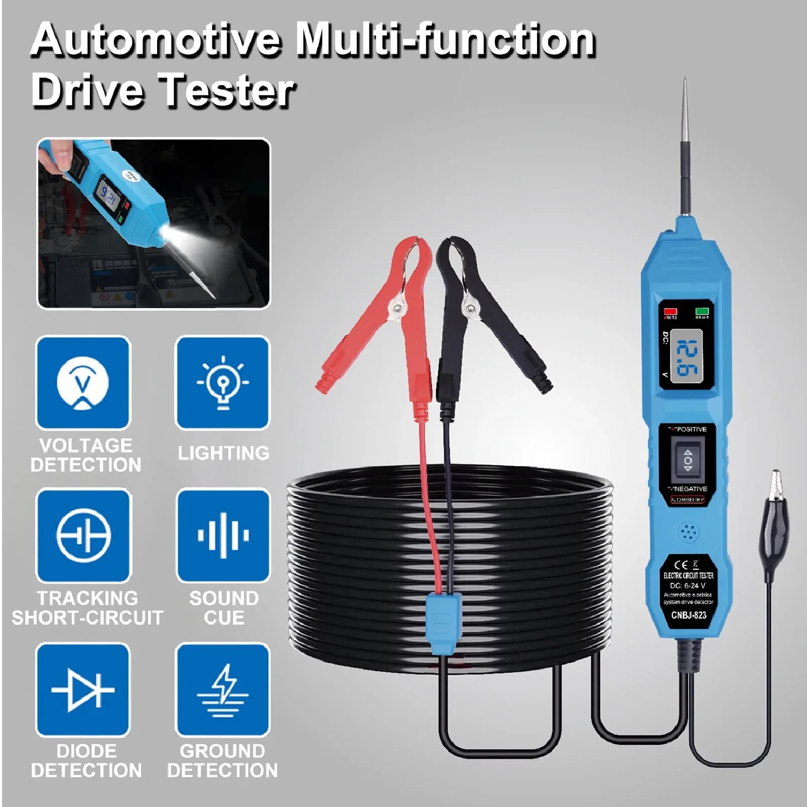 NEW For Automotive Power Circuit Probe Tester 3.5V-36V Car Electrical Component Activation LCD Digital Display Diagnostic Tool