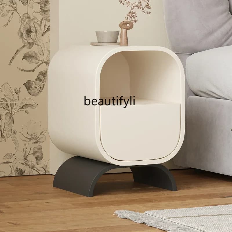 X Simple Modern Suspension Good-looking Narrow Bedside Table French Cream Style Creative Home Bedroom
