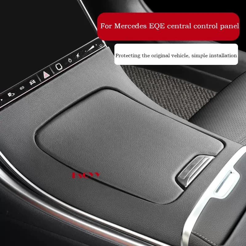 Car Center Console Leather Suede Style Panel Cover Trim Panel Frame  Interior Modification For Mercedes Benz EQE Class EQE350