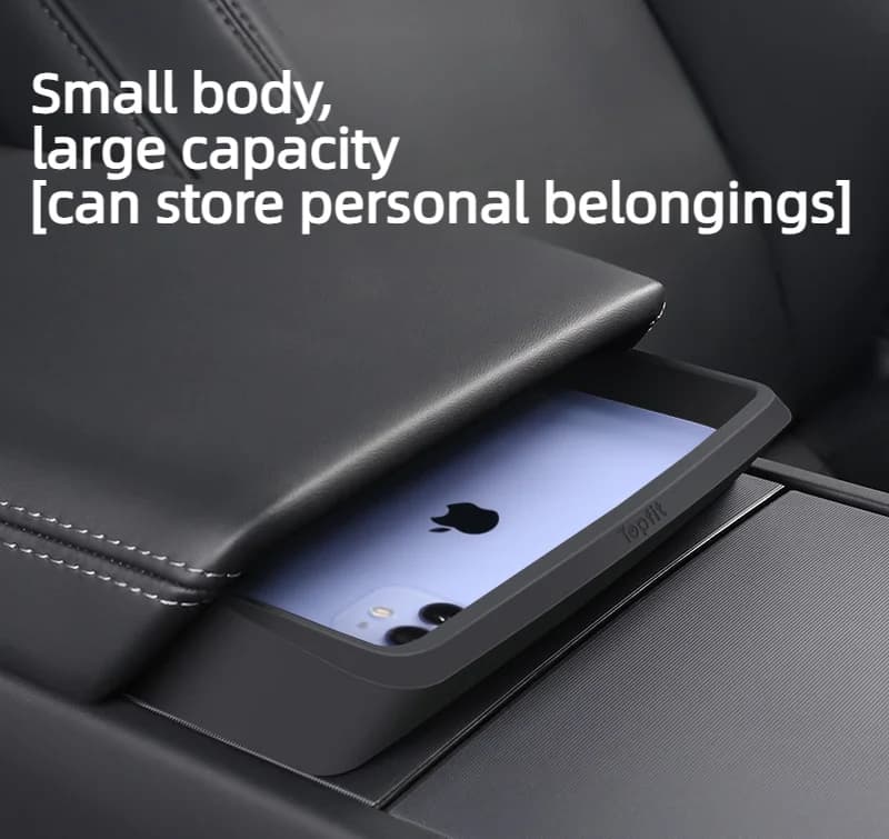 Center Console Storage Box For Tesla Model 3 Highland Armrest Organizer Pocket Convenient Stowing Tidying Interior Accessories
