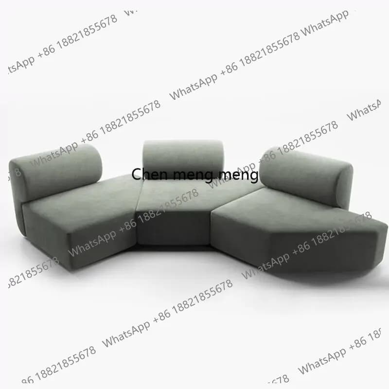 Multi-form Nordic fabric sofa small apartment living room square double-sided sitting combination sofa