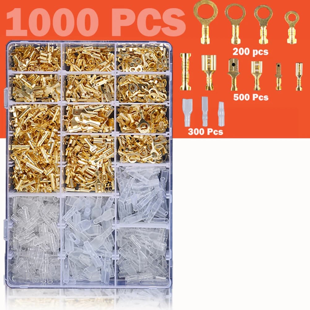 Wire Connection Accessories 0.5 2.5mm Cable Connector Oxidation Resistance Flame-retardant PVC Brass Coated Terminals