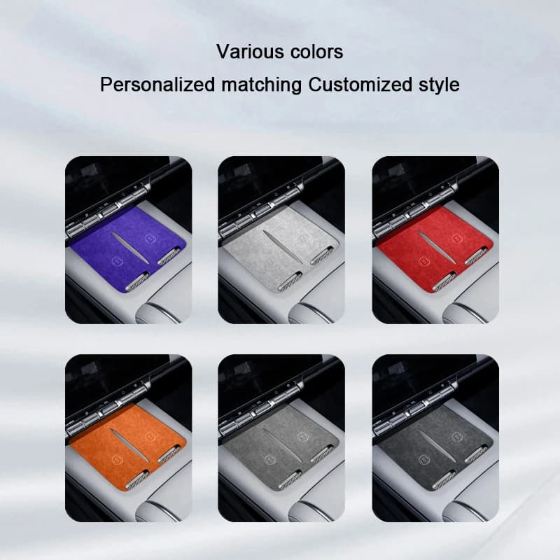 For ZEEKR 7X 2025, Italian Super Suede Non-slip Center Console Wireless Charging Pad Groove Mat Interior Decorative Accessories