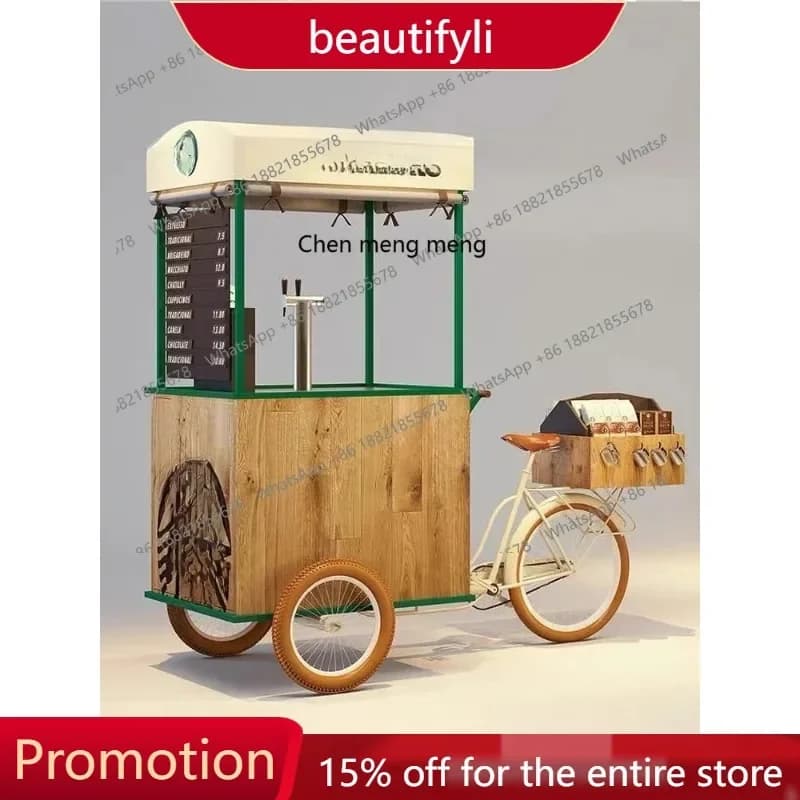 Q181  Inverted donkey stall tricycle outdoor wrought iron sales stall car commercial street stall car