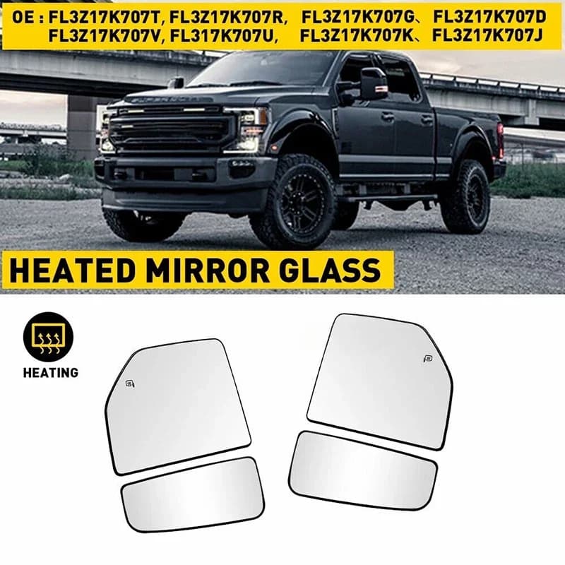 For Ford F150 2015 2016 2017 2018 2019 2020 F250 F350 F450 F550 2017-2022 Auto Left Right Side Heated Wing Rear Mirror Glass