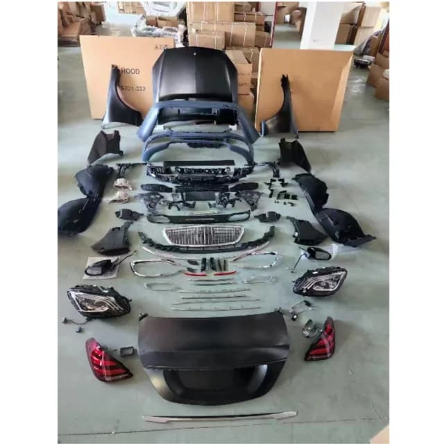 Upgrade W222 Appearance for 2016-2022 S350 S300 S500 Class with New Surround Kit Body Kit Exterior Bumper Compatible with W221