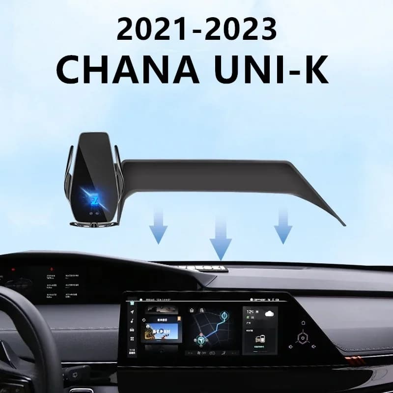 For 2021-2023 Changan UNI-K IDD UNIk Car Screen Phone Holder Wireless Charger Navigation Modification Interior 12.3 Inch Size