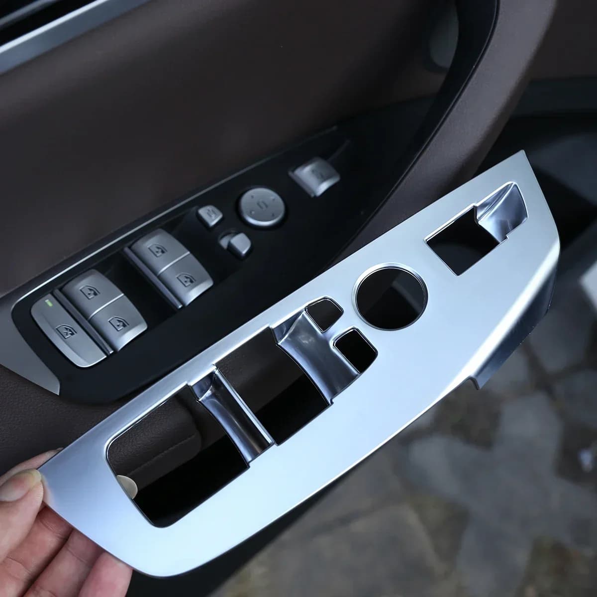 For BMW X3 2018-2023 G01 ABS Carbon Fiber/Matte Black Glass Lift Frame Decorative Cover Car Interior Accessories LHD