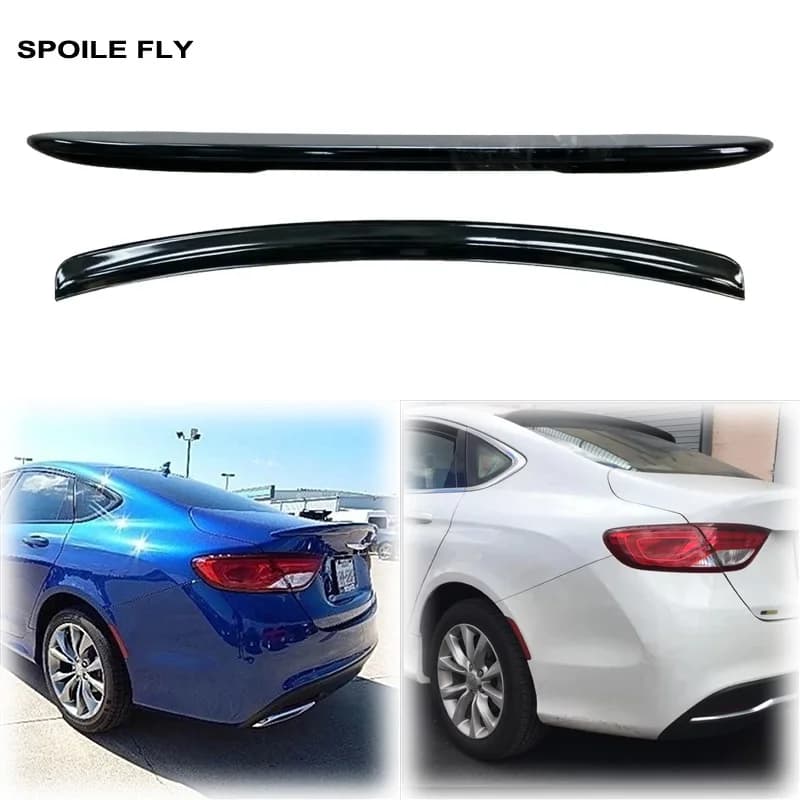 New Design 2015 To 2018 For Chrysler 200 200S Rear Mid & Roof Spoilers Wing Lip Cover High Quality ABS Gloss Black Cover