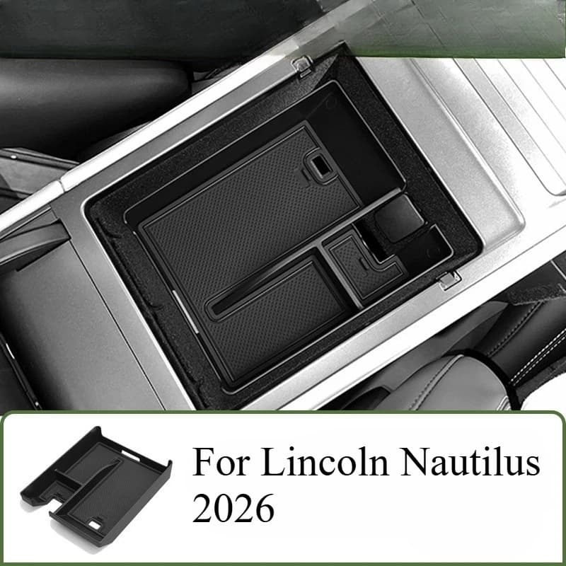 For Lincoln Nautilus 2023-2026 Center Console Armrest Storage Box Organizer Tray - Drop-in Secondary Compartment Divider