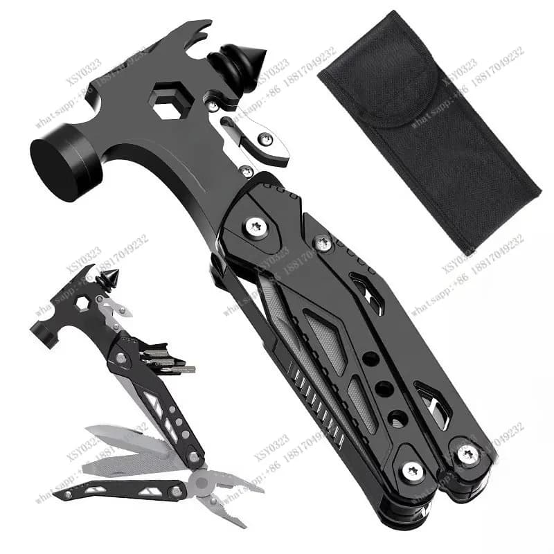 Outdoor Multi Tool with Hammer & Pliers Car Emergency Escape Survival Tool