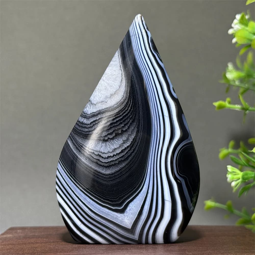 Natural Black Agate Free-Form Ornaments Spiritual Meditation Reiki Treatment Witchcraft Altar Energy Home Decoration Gift