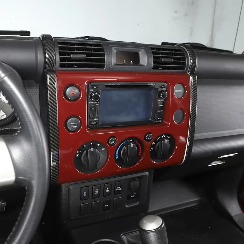 For 2007-2021 Toyota FJ Cruiser ABS Carbon Fiber Car Styling Navigation Side Decorative Strip Sticker Car Interior Accessories