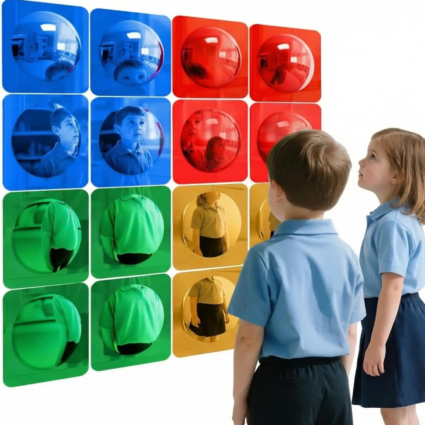 Kids Bubble Convex Sensory Mirror Shatter‑Proof Acrylic Distortion Mirror for Kindergarten