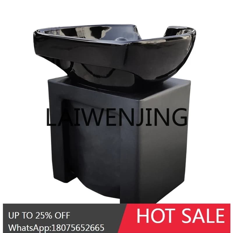 RWJ Barber Shop Shampoo Pool Flush Seat Vertical Flush Basin Simple Wash