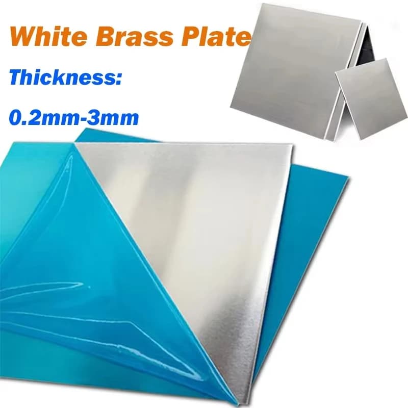 White Brass Plate Thickness 0.2/0.3/0.4/0.5/0.8/1/1.5/2/3mm Copper-nickel Cupronickel Argentan 18 Ni Tutenag Sheet Foil Strip