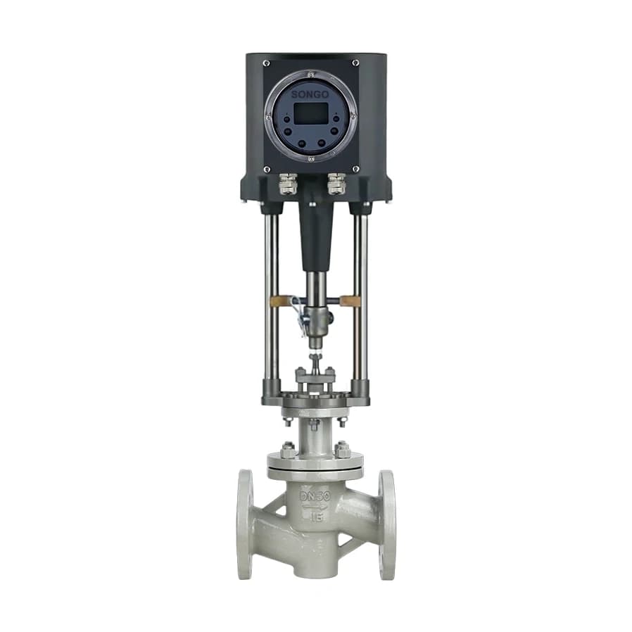 Line Casting Steel Electric Single Seated Control Valve Flow Steam Electric Modulating Control Valve